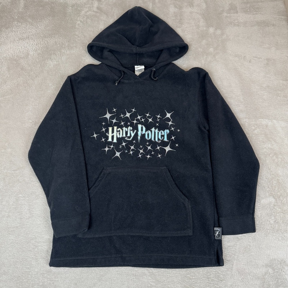 VTG Warner Bros Harry Potter Hoodie Womens S Black Preowned Fleece Pullover